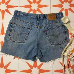 Levi 550 Distressed Denim Cutoffs